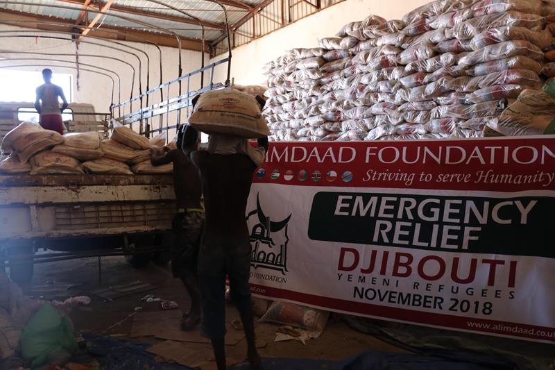 Al-Imdaad Foundation aid was recently delivered to Yemeni refugees in in Djibouti who have fled ongoing conflict and extreme food insecurity in Yemen